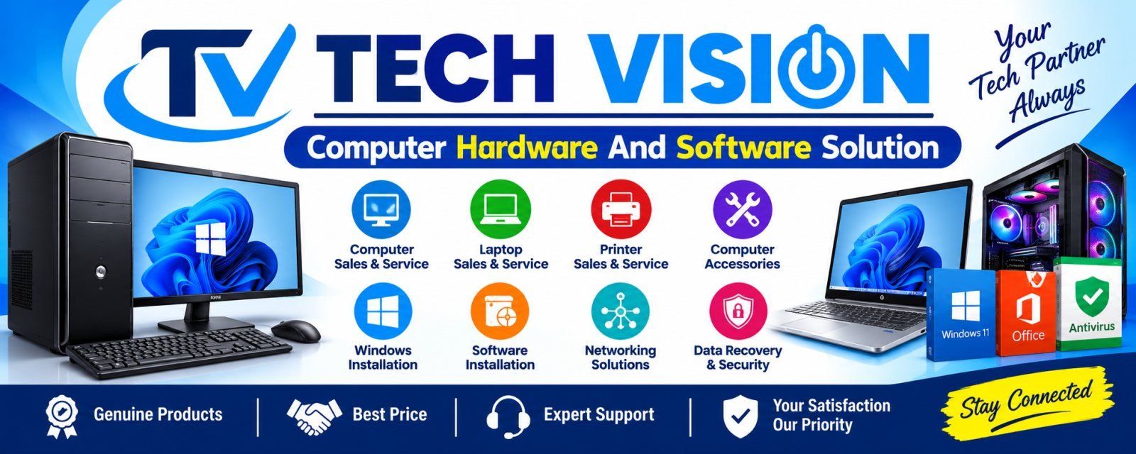 Tech Vision Computer Hardware And Software Solution cover